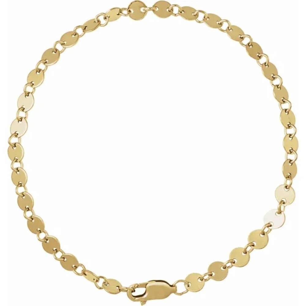 14K Gold-Filled 4 mm Mirror Chain Bracelet